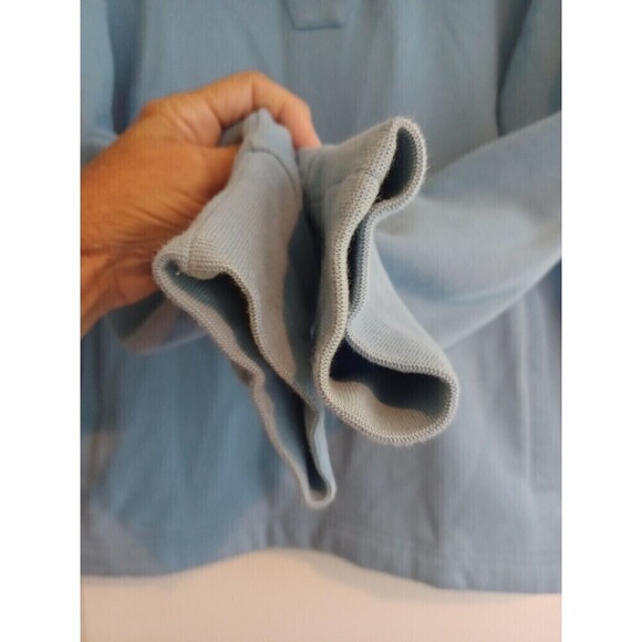 Nautica mens 1/4 zip blue pullover M sweatshirt logo pockets classic layer - Picture 7 of 12